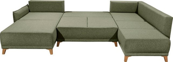 ED EXCITING DESIGN Wohnlandschaft Pamplona, mit Bettfunktion, Bettkasten, Rücken- und Zierkissen, fr