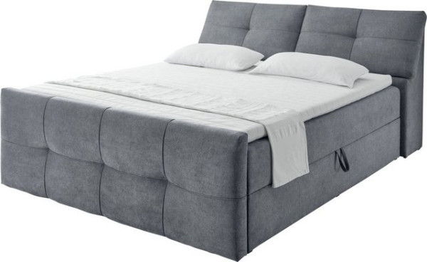 ED EXCITING DESIGN Boxbett Redmond (5-St), inkl. Zwei Bettkästen, Stauraum im Kopfteil und Topper
